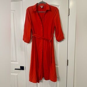 H&M orange Midi Dress